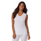 Womens Cuddl Duds® Softwear Lace Edge V-Neck Tank Top - image 2