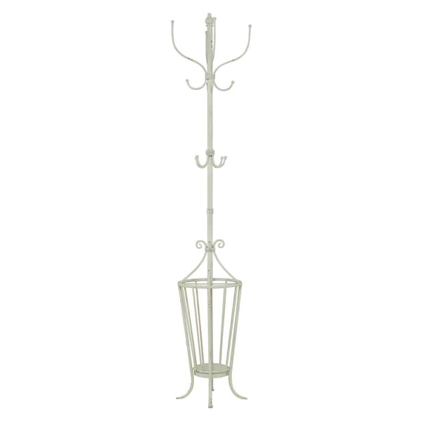 9th & Pike® Farmhouse White Metal Coat Rack