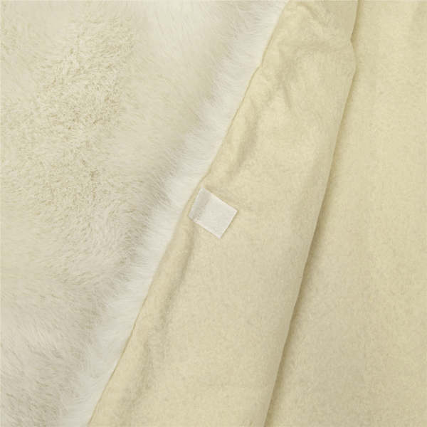 Northlight 84in. White Faux Fur Round Tree Skirt