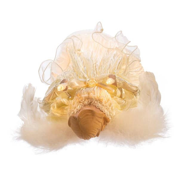 Kurt Adler UL 10-Light 12in. Ivory Angel Treetop