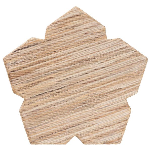 bali & pari Janeth Bohemian Woven Grasscloth End Table