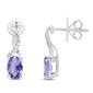 Gemstone Classics&#40;tm&#41; Tanzanite Lab Grown Diamond Earrings - image 1