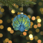 Northlight Green & Blue Peacock Glass Christmas Ornament - image 2