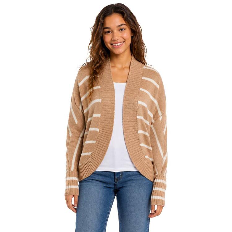 Juniors Derek Heart Dolman Shrug Open Front Cardigan - Taupe