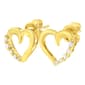 Haus of Brilliance 14kt. Gold 1/8ctw. Diamond Heart Earrings - image 3