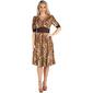 Womens 24/7 Comfort Apparel Animal Print Knee Length A-Line Dress - image 1