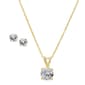 Gianni Argento Lab Grown White Sapphire Necklace & Earrings Set - image 1