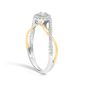 Haus of Brilliance 1/4ctw. Diamond Bypass & Halo Promise Ring - image 4