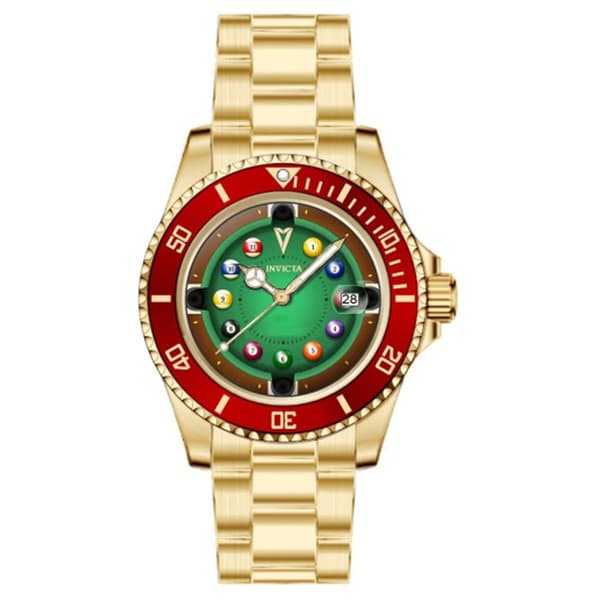 Mens Invicta Pro Diver Red/Green Dial Quartz Watch - 50522 - image 