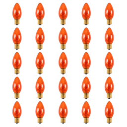 Northlight 25pc. C9 Orange Christmas Replacement Bulbs