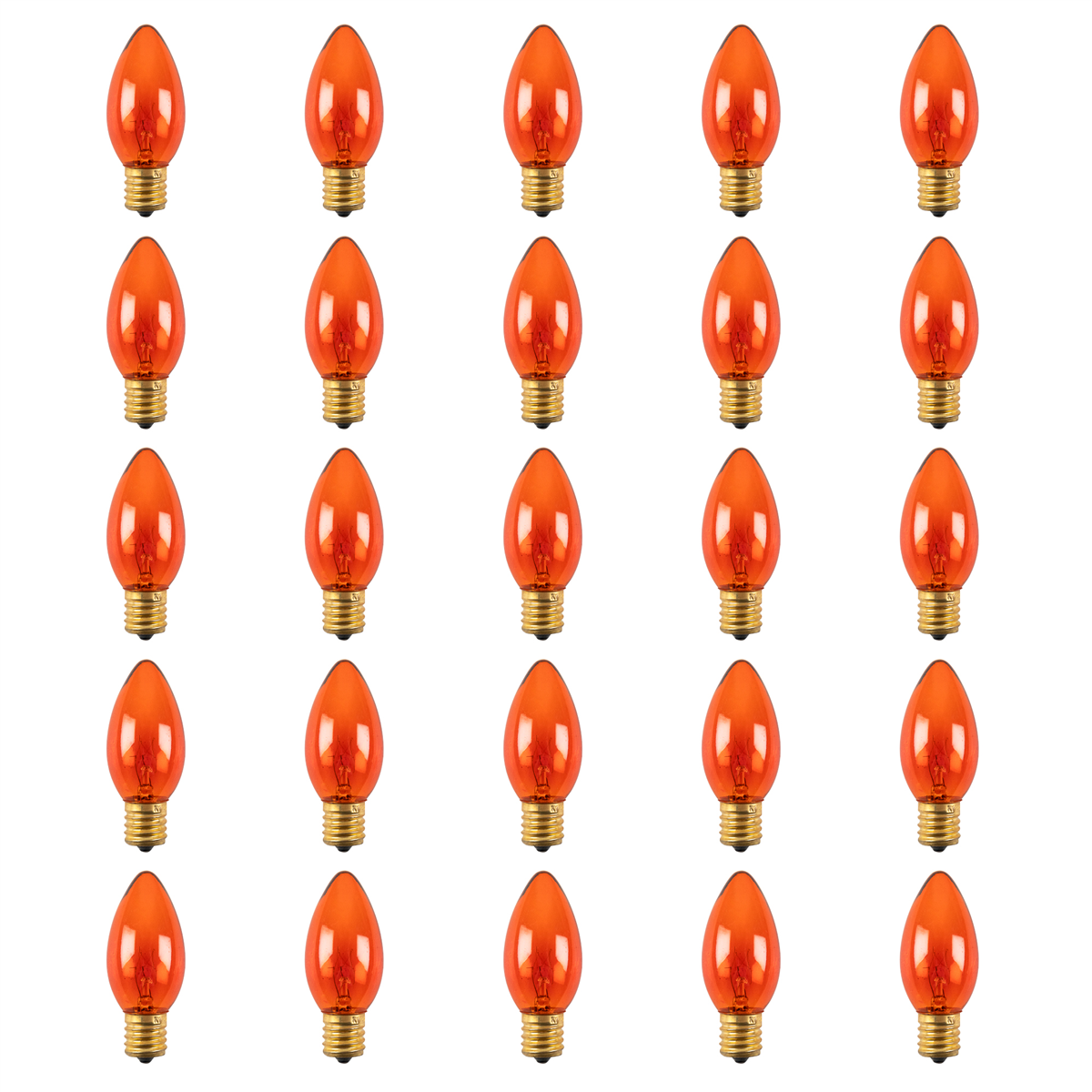 Northlight 25pc. C9 Orange Christmas Replacement Bulbs