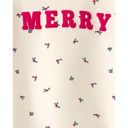 Toddler Girl Carter''s® Merry Fleece Long Sleeve Top & Pants Set