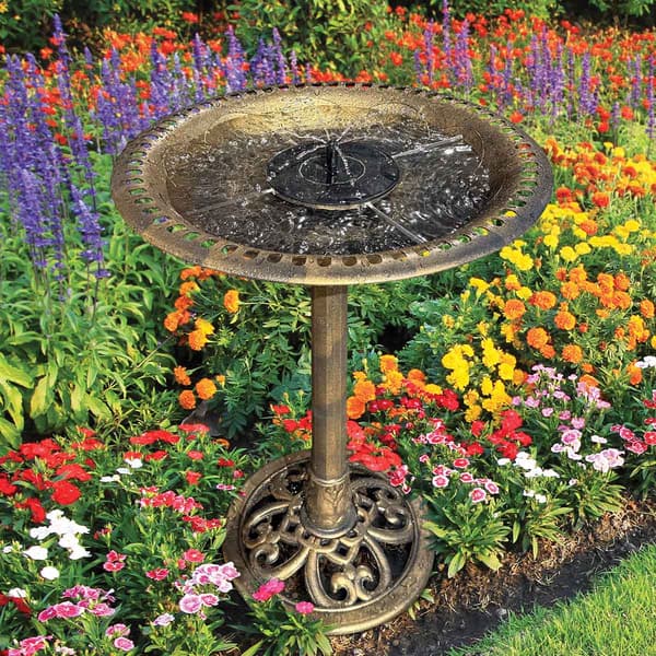 Solar-Powered Fountain with Pump