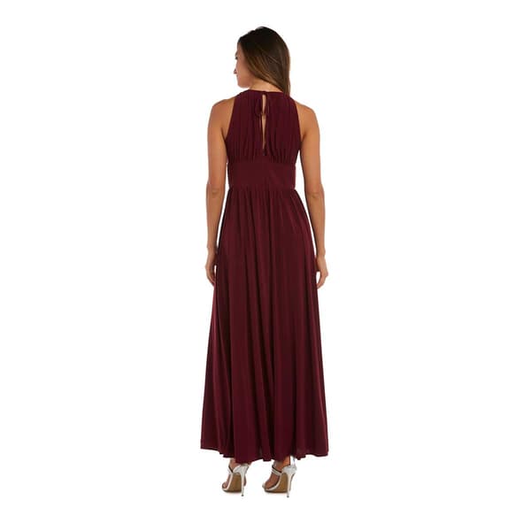 Petite R&M Richards Sleeveless Beaded Waist A-Line Dress