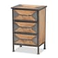 Baxton Studio Laurel Oak Brown Finished Wood 3-Drawer Nightstand - image 1