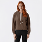 Juniors Hunter & Brown Ribbed Seam Drawstring Hoodie - image 1