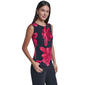Womens Calvin Klein Sleeveless Pleat Neck Floral Blouse - image 3