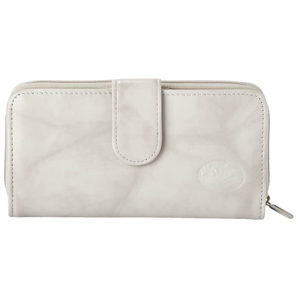 Womens Buxton Checkbook Wallet - Grey - image 