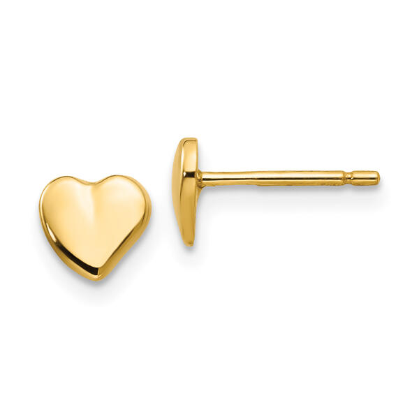 Gold Classics&#40;tm&#41; 14kt. 6mm Heart Stud Earrings - image 
