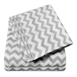 Sweet Home Collection 6pc. Printed Chevron Microfiber Sheets