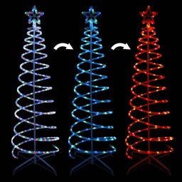 Alpine 5ft. Multicolor LED Small Spiral Christmas Tree
