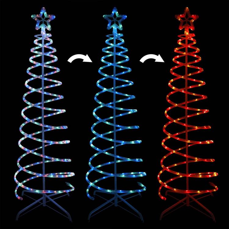 Alpine 5ft. Multicolor LED Small Spiral Christmas Tree