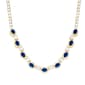 Gianni Argento Lab Sapphire Oval Frontal Necklace - image 1