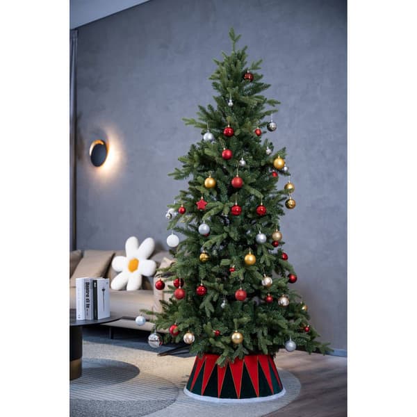 Northlight Seasonal 25in. Red and Green Christmas Tree Collar