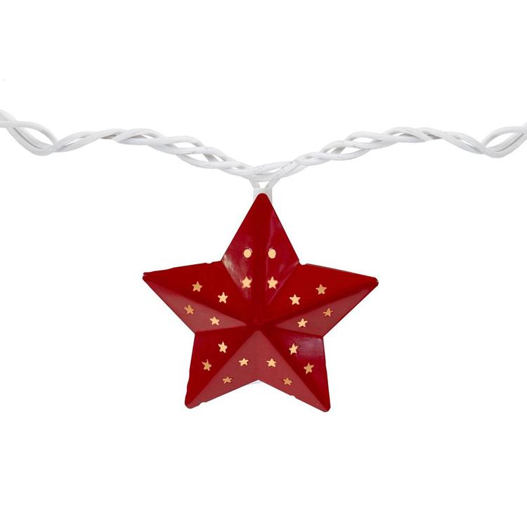 Northlight Seasonal 10ct. 4th of July Metal Star String Lights