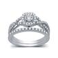 Loveblooms&#40;tm&#41; Sterling Silver 3/8ctw. Diamond Bridal Set - image 1