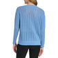 Womens Calvin Klein Long Sleeve V-Neck Open Stitch Stripe Sweater - image 3