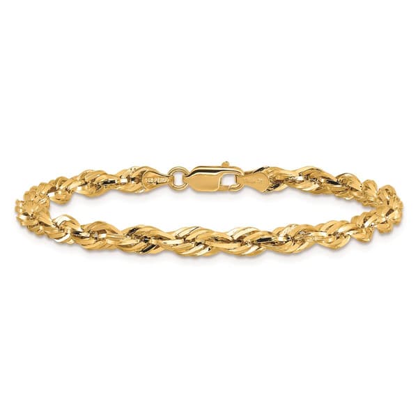 Gold Classics&#8482; 4.25mm. 14kt. Semi Solid Rope Chain Bracelet