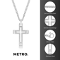 Mens Lynx Stainless Steel Carved Cross Pendant - image 3