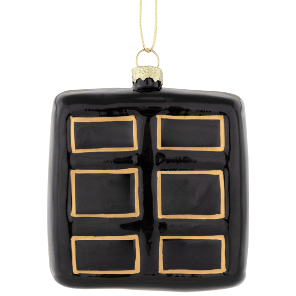 Northlight 3in. Black & Gold Organ Glass Christmas Ornament