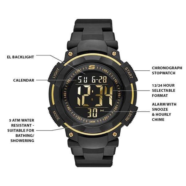 Mens Skechers Digital Chronograph Watch - SR1019
