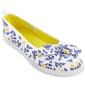 Womens Ashley Blue Floral and Birds Canvas With Bow Slip On Flats - image 1