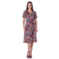 Womens 24/7 Comfort Apparel Paisley Tie Waist Midi Dress - image 1