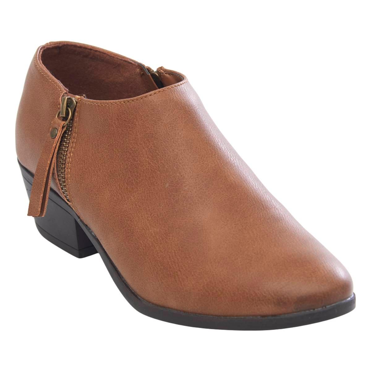 Womens New @ttitude® Doni Chestnut Ankle Boots