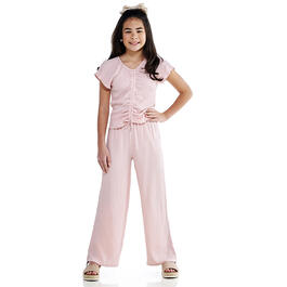 Girls &#40;4-6x&#41; Sweet Butterfly Cinch Front Top & Palazzo Pants Set
