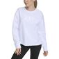 Womens DKNY Sport Satin Applique Logo Crew Neck Pullover Top - image 1