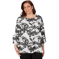 Plus Size Alfred Dunner Crowd Pleaser Embroidered Flower Top Wit - image 1