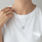 Saffron 1ctw. Sterling Silver Moissanite Diamond Flower Necklace - image 5