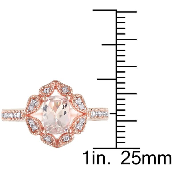 Gemstone Classics&#8482; 10kt. Rose Gold Morganite Vintage Ring