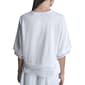 Womens DKNY Sport Elbow Sleeve Cutout Windowpane Blouse - image 2