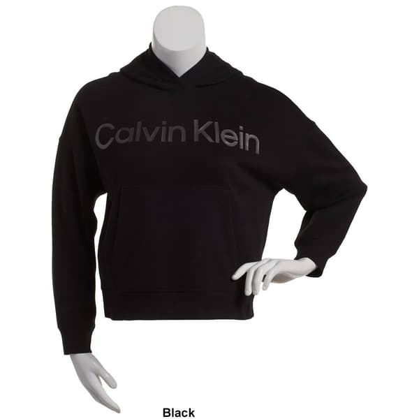 Womens Calvin Klein Performance Metallic CK Hooded Sweatshirt