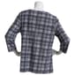 Womens Emily Daniels 3/4 Sleeve Brushed Plaid Blouse - image 2