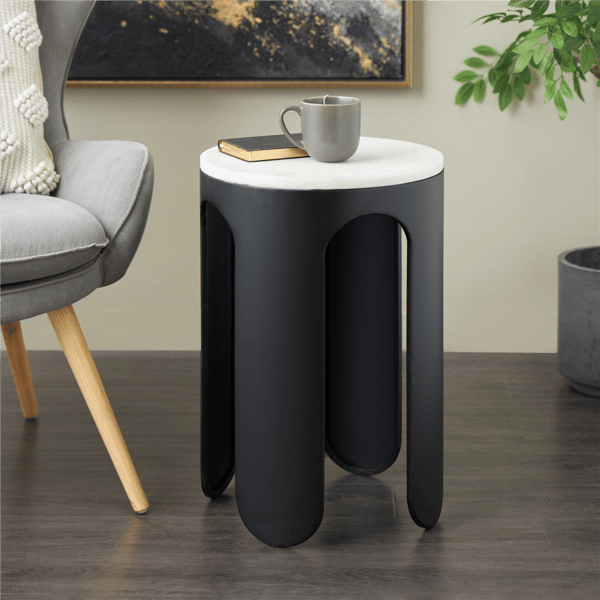 9th & Pike® Modern Black Metal Accent Table