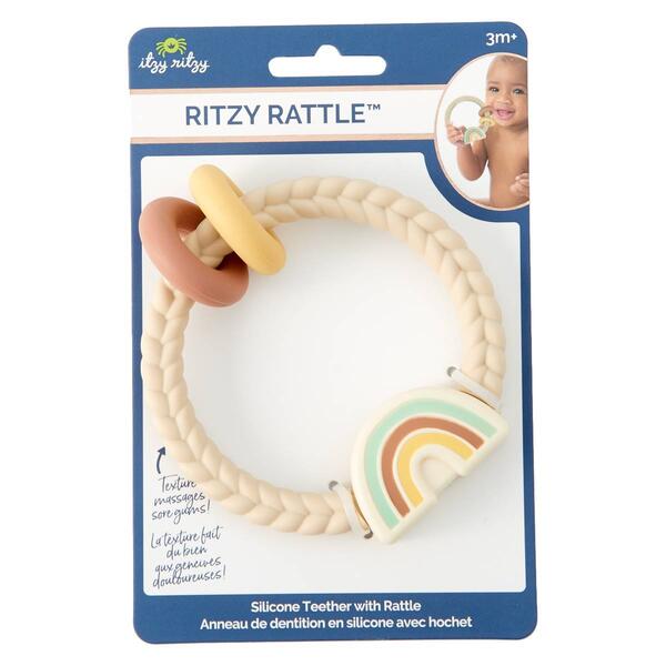 Itzy Ritzy Rainbow Rattle Teether - image 