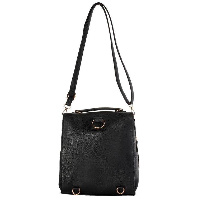 DS Fashion NY Perforated Front Zip Backpack