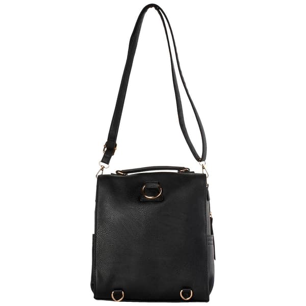 DS Fashion NY Perforated Front Zip Backpack